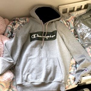 Mens Champion Grey Hoodie